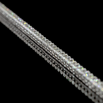 5.63 CTTW Round Lab Diamond Tennis Necklace (F Color and VS2 Clarity)