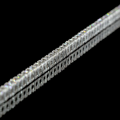 5.63 CTTW Round Lab Diamond Tennis Necklace (F Color and VS2 Clarity)