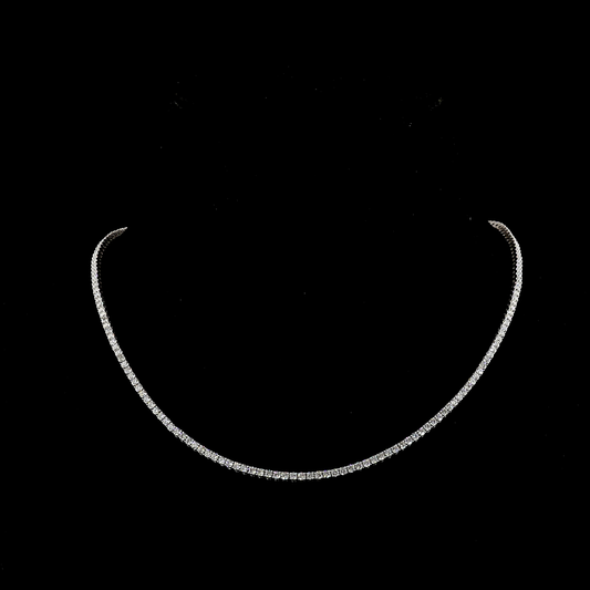 6.07 CTTW Round Lab Diamond Tennis Necklace (E Color and VS Clarity)