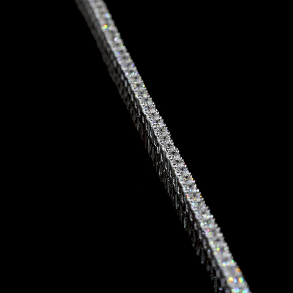 3.32 CTTW Round Lab Diamond Tennis Necklace (E Color and VS Clarity)