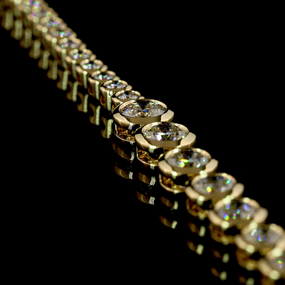 5.53 CTTW Round Lab Diamond Riviera Necklace (F Color and VS2 Clarity)