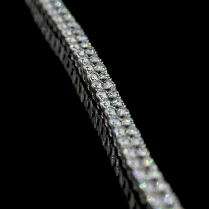 13.51 CTTW Round Lab Diamond Tennis Necklace (E Color and VS Clarity)