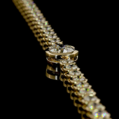 7.79 CTTW Round Lab Diamond Riviera Necklace (E Color and VS1 Clarity)