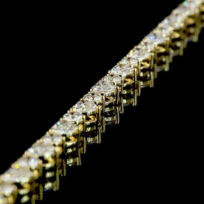 7.36 CTTW Heart Lab Diamond Tennis Necklace (E Color and VS Clarity)