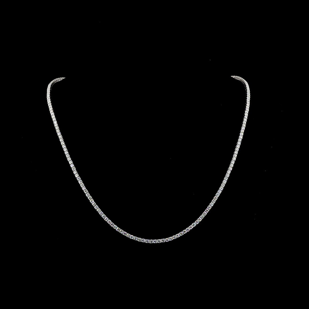 13.99 CTTW Round Lab Grown Diamond Tennis Necklace 22" (E Color and VS Clarity)