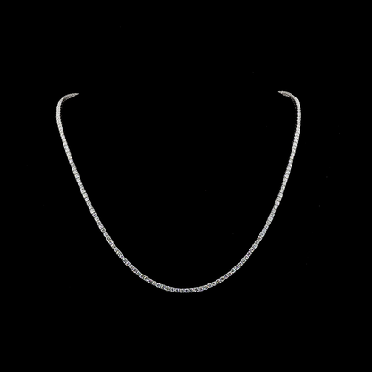 13.99 CTTW Round Lab Grown Diamond Tennis Necklace 22" (E Color and VS Clarity)