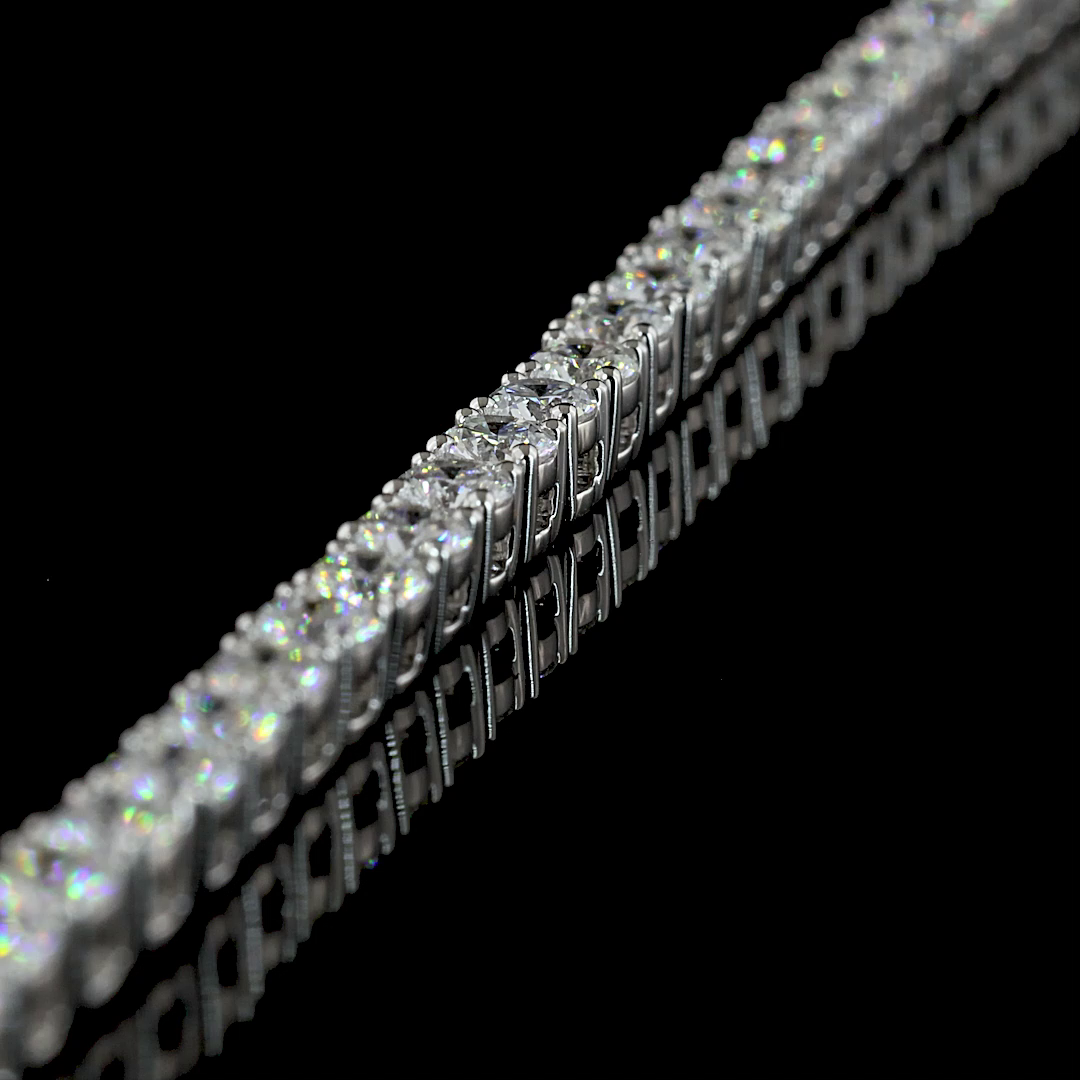13.99 CTTW Round Lab Grown Diamond Tennis Necklace 22" (E Color and VS Clarity)