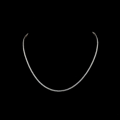 3.60 CTTW Round Lab Diamond Tennis Necklace (G Color and VS1 Clarity)