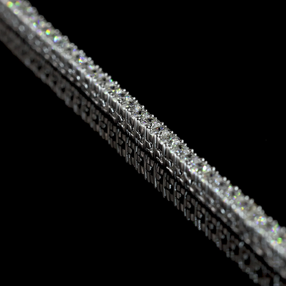 3.60 CTTW Round Lab Diamond Tennis Necklace (G Color and VS1 Clarity)