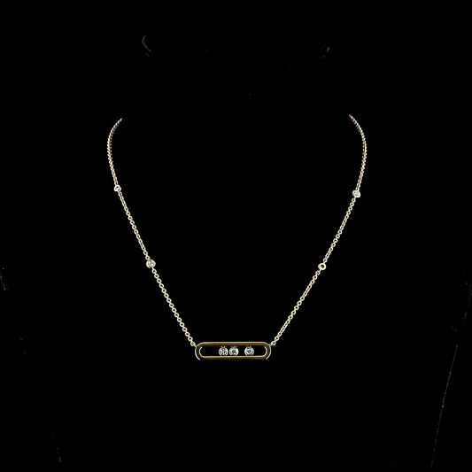 0.40 CTTW Round Lab Grown Diamond Special Necklace 18" (E Color and VS1 Clarity)