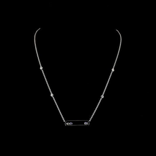 0.42 CTTW Round Lab Diamond Special Necklace (F Color and VS1 Clarity)