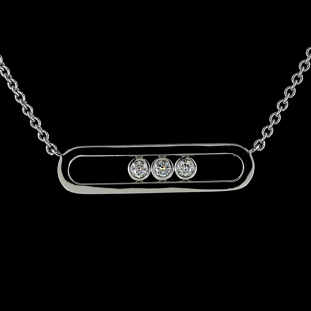 0.42 CTTW Round Lab Diamond Special Necklace (F Color and VS1 Clarity)