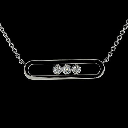 0.42 CTTW Round Lab Diamond Special Necklace (F Color and VS1 Clarity)