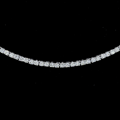 3.54 CTTW Round Lab Diamond Tennis Necklace (E Color and VS Clarity)