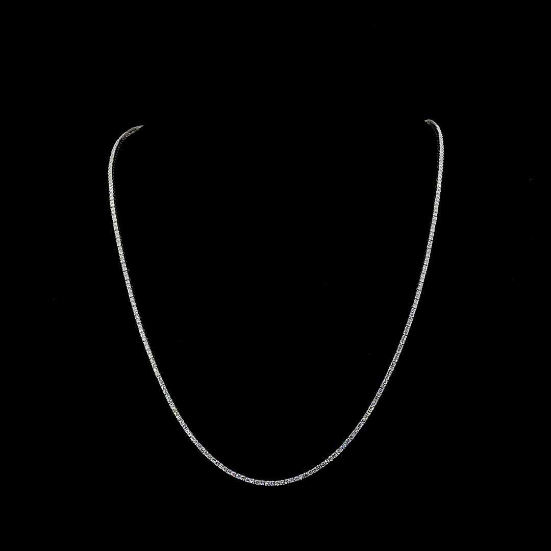 5.89 CTTW Round Lab Diamond Tennis Necklace (E Color and VS Clarity)