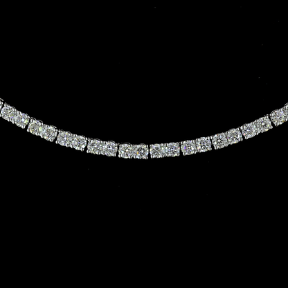 5.89 CTTW Round Lab Diamond Tennis Necklace (E Color and VS Clarity)