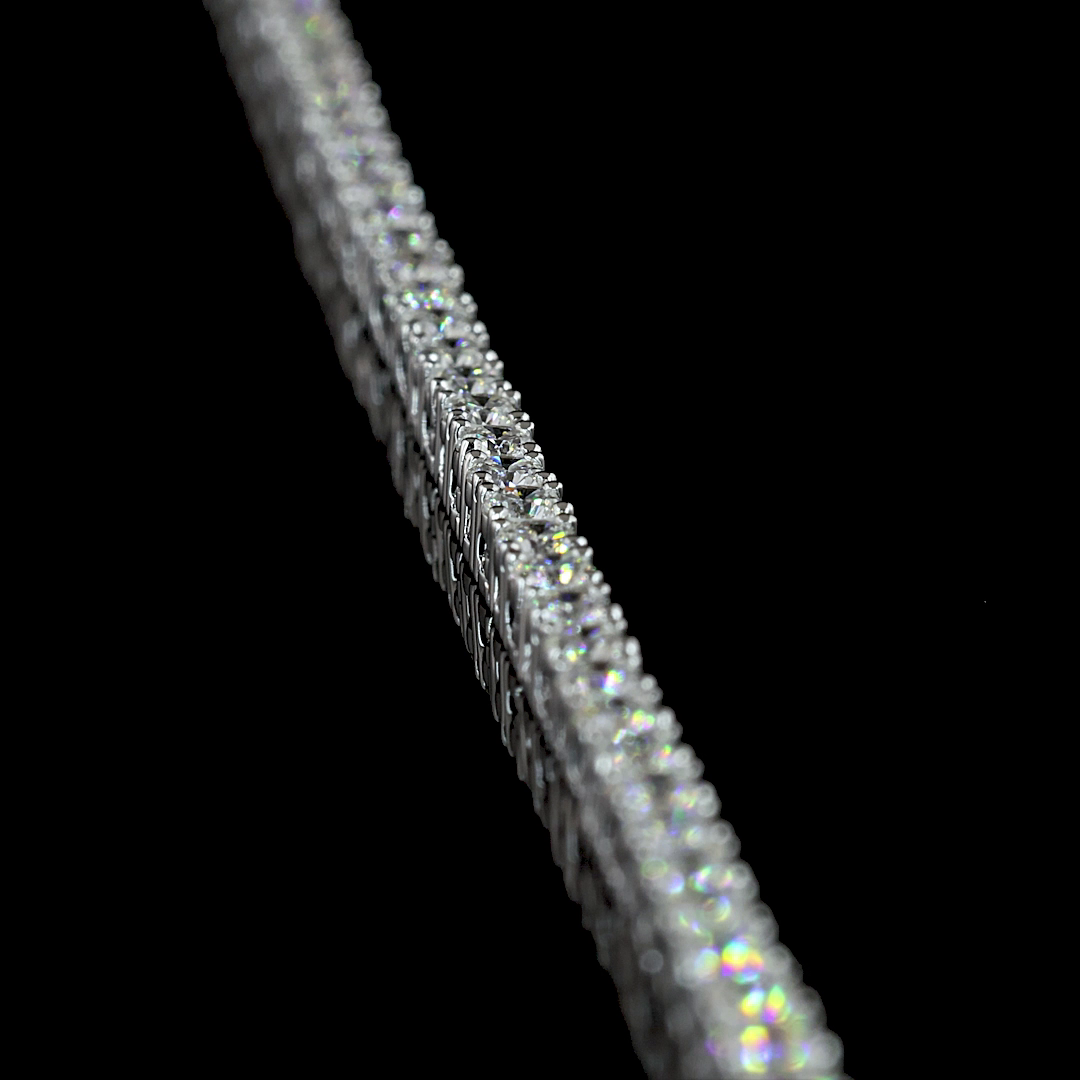 5.89 CTTW Round Lab Diamond Tennis Necklace (E Color and VS Clarity)