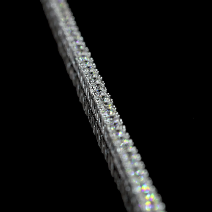 5.89 CTTW Round Lab Diamond Tennis Necklace (E Color and VS Clarity)