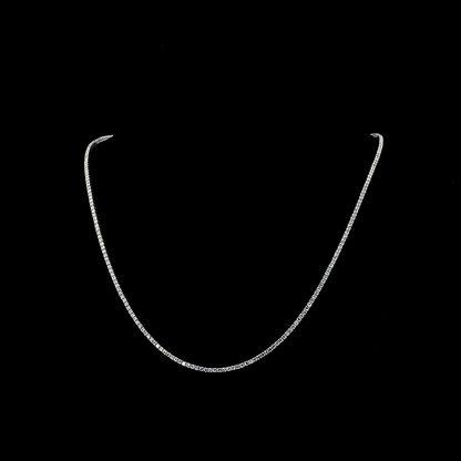 8.48 CTTW Round Lab Grown Diamond Tennis Necklace 22" (F Color and VS2 Clarity)