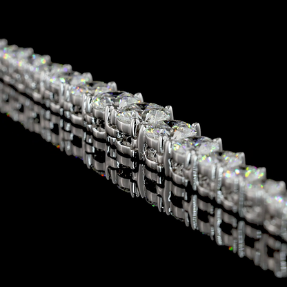 5.07 CTTW Round Lab Diamond Riviera Necklace (E Color and VS Clarity)