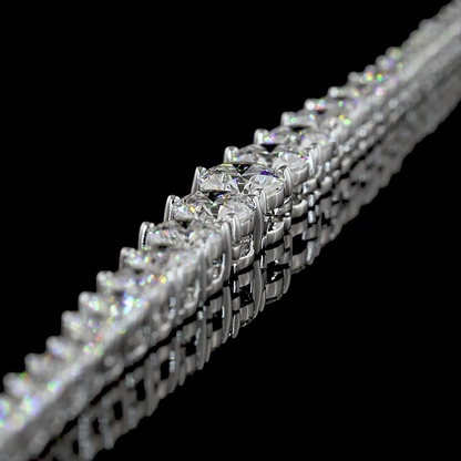 5.07 CTTW Round Lab Diamond Riviera Necklace (E Color and VS Clarity)