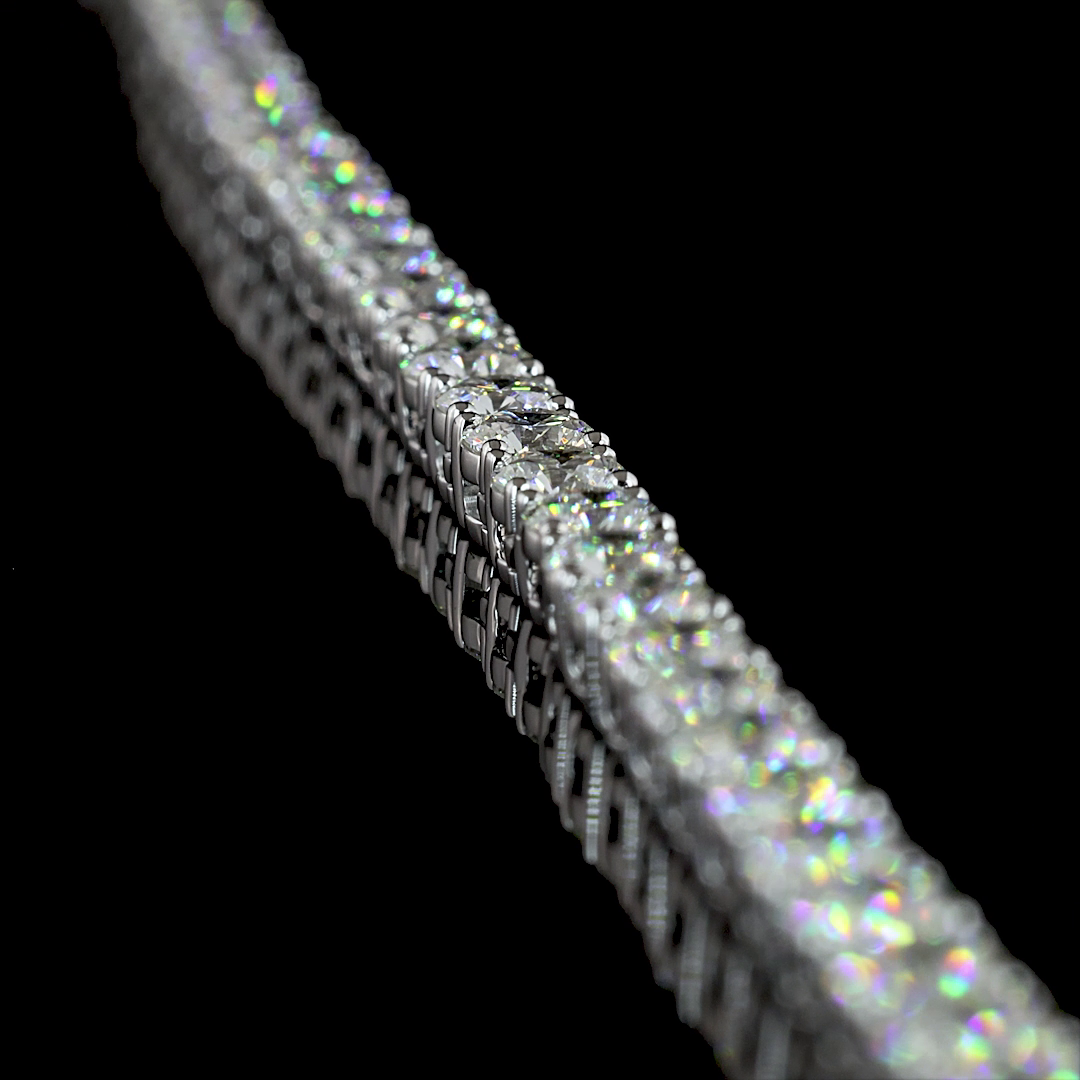 20.45 CTTW Round Lab Grown Diamond Lariat Necklace 16" (F Color and VS2 Clarity)