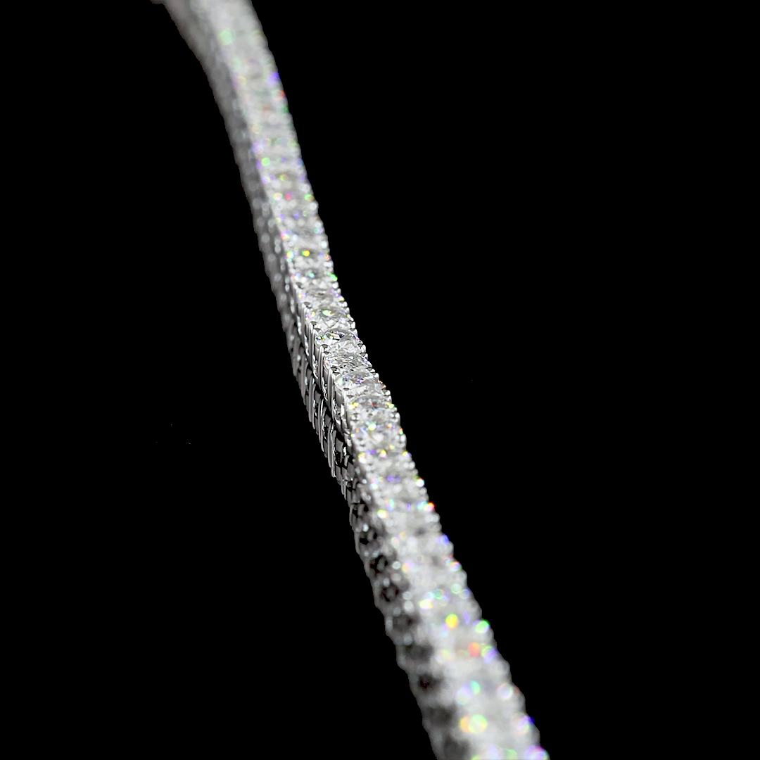 13.45 CTTW Oval Lab Grown Diamond Lariat Necklace 16" (E Color and VS Clarity)