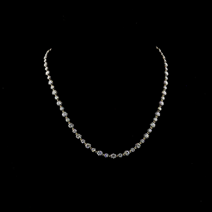 10.34 CTTW Round Lab Diamond Station Necklace (E Color and VS Clarity)