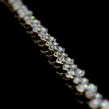 10.34 CTTW Round Lab Diamond Station Necklace (E Color and VS Clarity)
