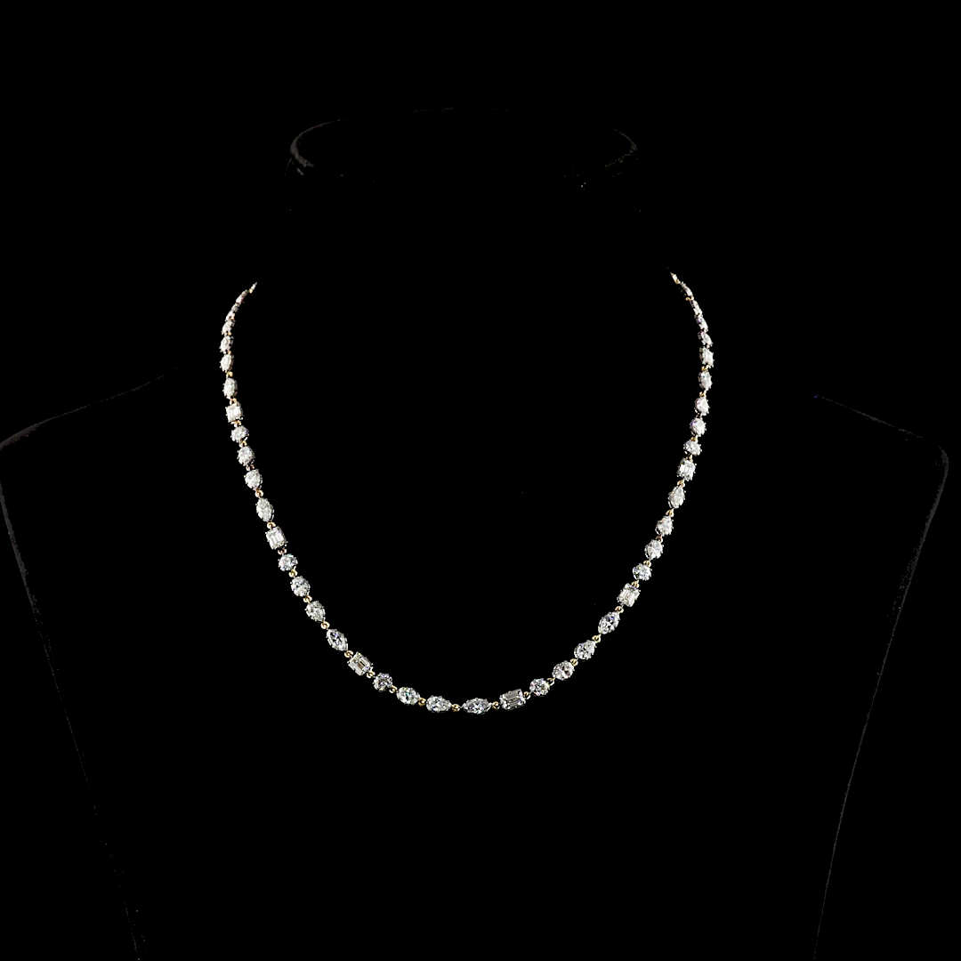 10.32 CTTW MIX Lab Diamond Station Necklace (E Color and VS Clarity)