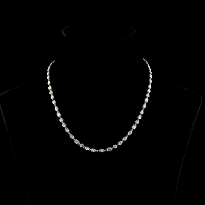 10.32 CTTW MIX Lab Diamond Station Necklace (E Color and VS Clarity)