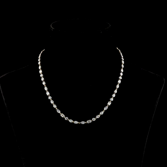 10.32 CTTW MIX Lab Diamond Station Necklace (E Color and VS Clarity)