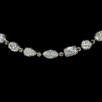 10.32 CTTW MIX Lab Diamond Station Necklace (E Color and VS Clarity)