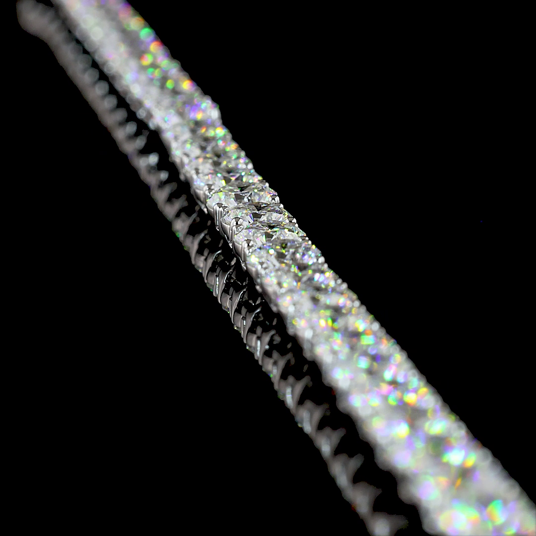 25.42 CTTW Round Lab Grown Diamond Tennis Necklace 16.5" (F/E Color and VS2/VS1 Clarity)