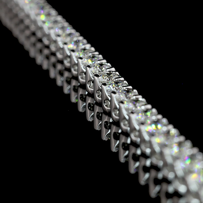 11.05 CTTW Round Lab Grown Diamond Tennis Necklace 18" (F Color and VS1 Clarity)