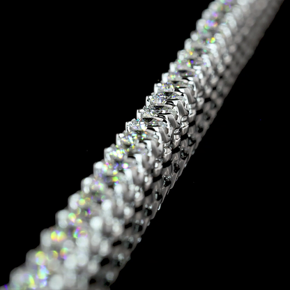 11.05 CTTW Round Lab Grown Diamond Tennis Necklace 18" (F Color and VS1 Clarity)