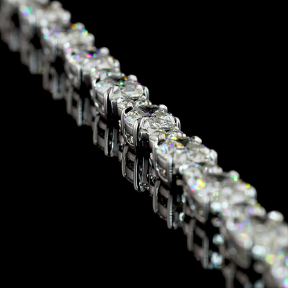 31.03 CTTW Round Lab Grown Diamond Tennis Necklace 18" (E Color and VS Clarity)