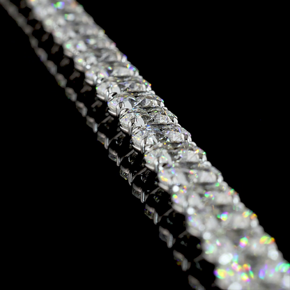 64.86 CTTW Round Lab Grown Diamond Tennis Necklace 16.5" (F Color and VS1 Clarity)
