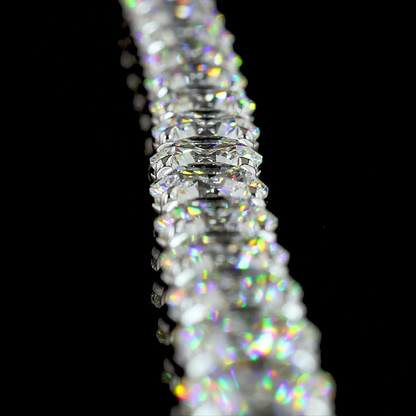 82.76 CTTW Round Lab Diamond Tennis Necklace (F Color and VS1 Clarity)