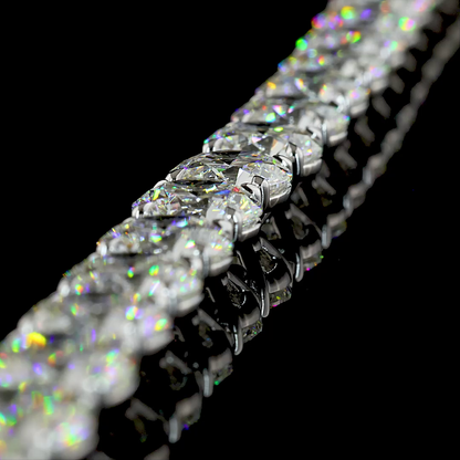 82.76 CTTW Round Lab Diamond Tennis Necklace (F Color and VS1 Clarity)