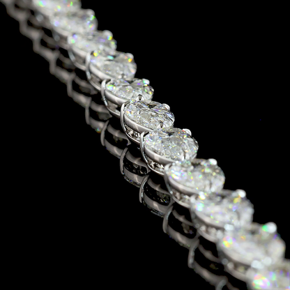 38.67 CTTW Pear Lab Diamond Lariat Necklace (F Color and VS1 Clarity)