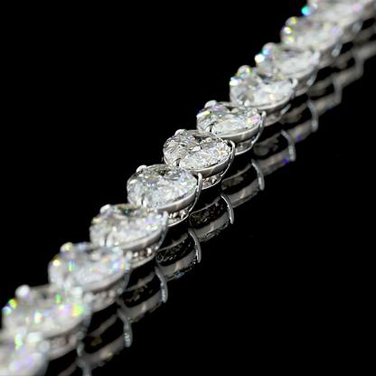38.38 CTTW Pear Lab Grown Diamond Lariat Necklace 16.5" (E Color and VVS2 Clarity)