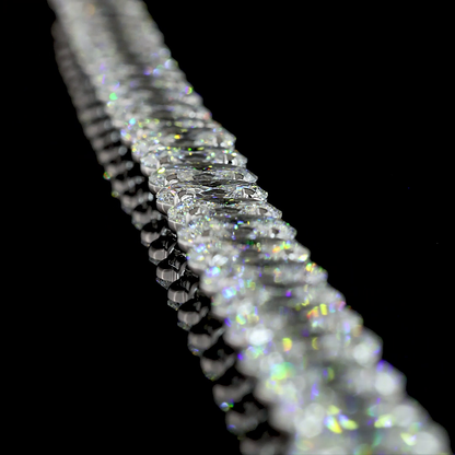 56.56 CTTW Oval Lab Grown Diamond Tennis Necklace 16.5" (E Color and VS Clarity)