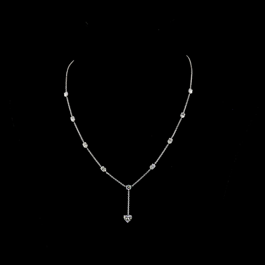 4.01 CTTW MIX Lab Grown Diamond Lariat Necklace 18" (E Color and VS1 Clarity)
