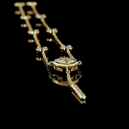 2.42 CTTW Heart Lab Grown Diamond Lariat Necklace 18" (F Color and VS1 Clarity)