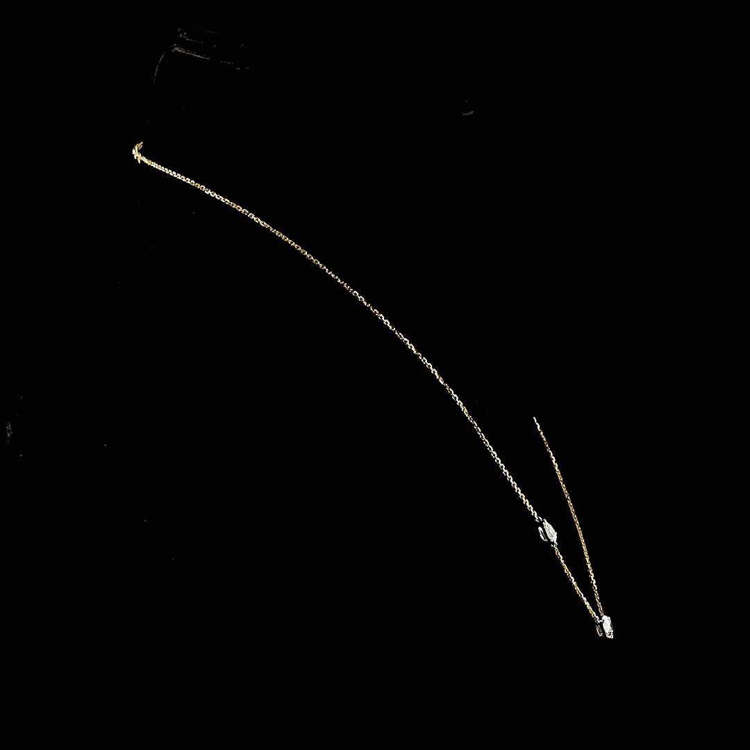 1.39 CTTW Pear Lab Diamond Station Necklace (E Color and VS1 Clarity)