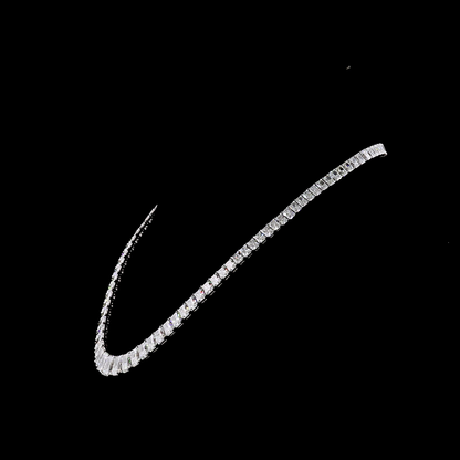45.24 CTTW Radiant Lab Grown Diamond Riviera Necklace 16" (E Color and VS1 Clarity)