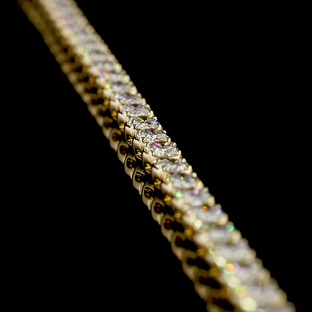 10.76 CTTW Oval Lab Grown Diamond Tennis Necklace 17" (E Color and VS Clarity)