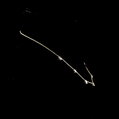 2.81 CTTW Round Lab Grown Diamond Station Necklace 16" (E Color and VS Clarity)
