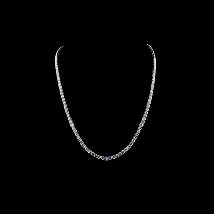 22.41 CTTW Round Lab Grown Diamond Tennis Necklace 18" (E Color and VS Clarity)